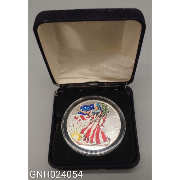 Us Mint Other - US Mint 1999 Colorized American Eagle 1oz Silver Dollar Coin [GNH024054]